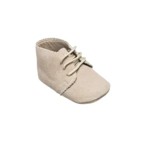 Scalloped Bootie Suede Sand