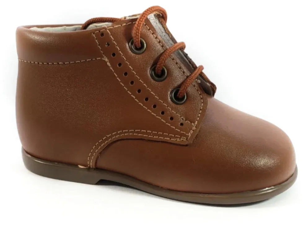 Shawn & Jeffery Tan Roble Leather Baby Bootie