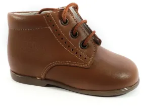 Shawn & Jeffery Tan Roble Leather Baby Bootie