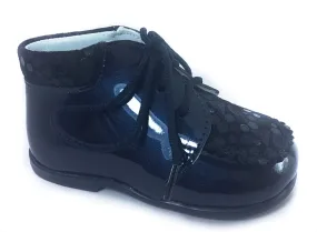 Shawn & Jeffrey Navy Designed Patent Bootie