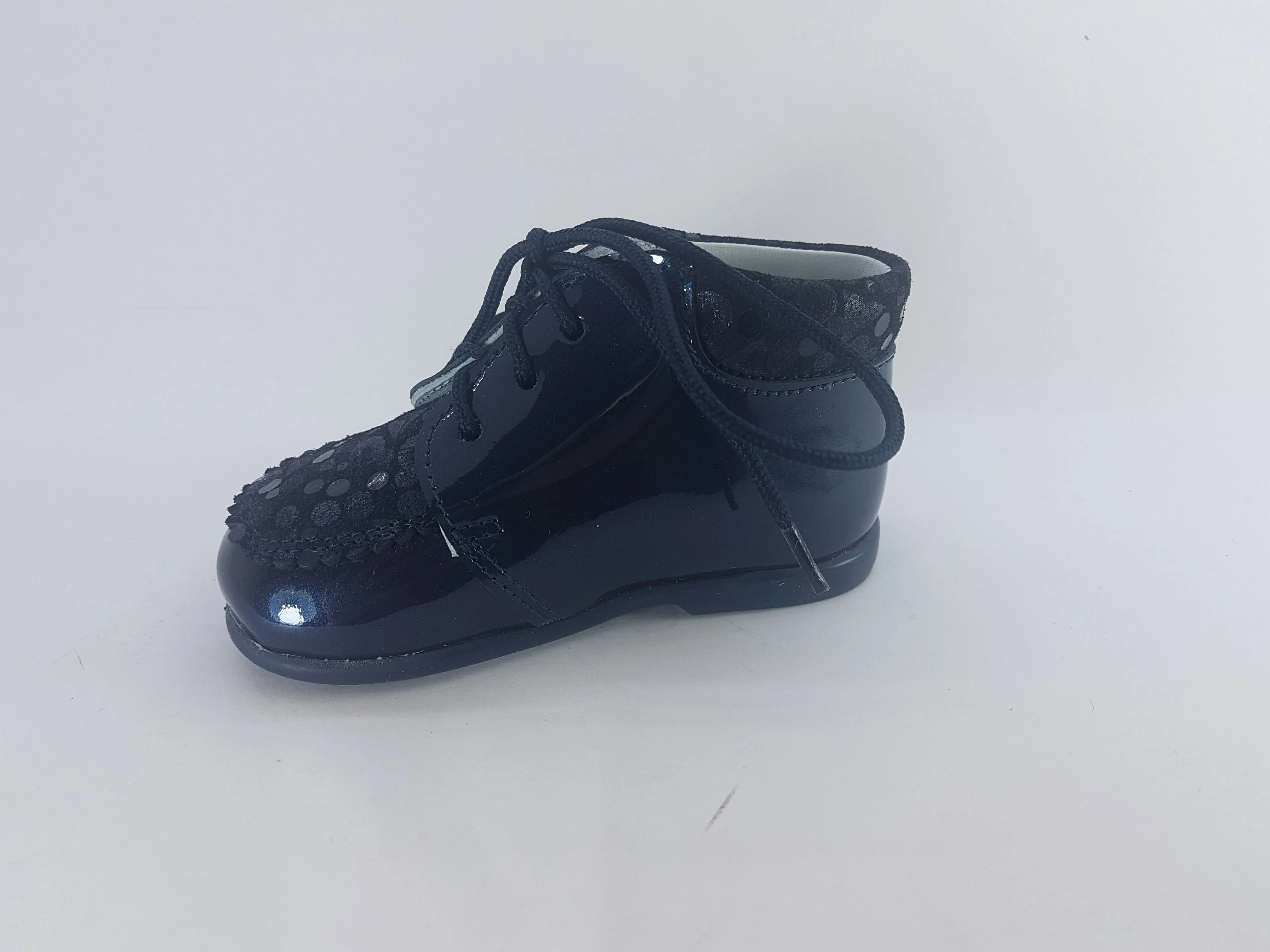 Shawn & Jeffrey Navy Designed Patent Bootie