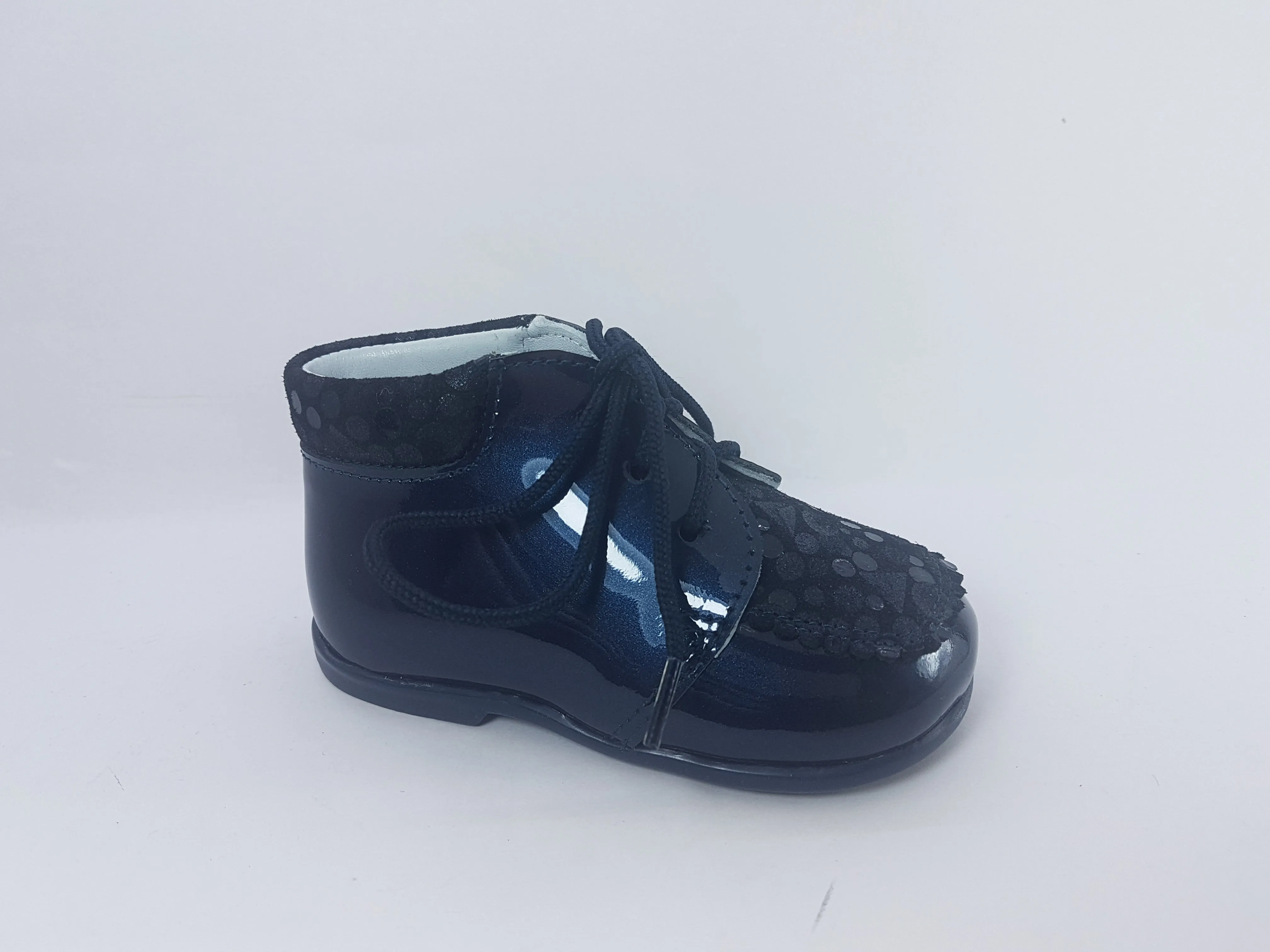 Shawn & Jeffrey Navy Designed Patent Bootie