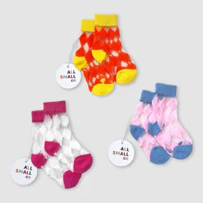 Sheer Checkered Socks