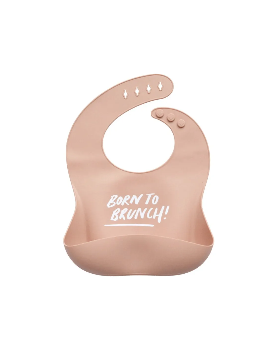 Silicone Baby Bib - Born to Brunch (Blush)