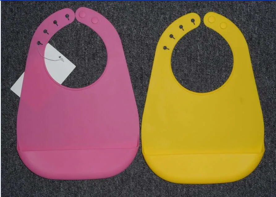 Silicone Bibs for Babies, Baby Feeding Bibs Waterproof Soft Durable Adjustable Bibs