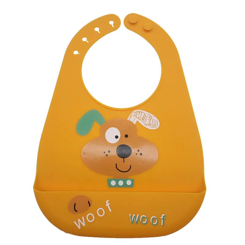 Silicone Bibs for Babies, Baby Feeding Bibs Waterproof Soft Durable Adjustable Bibs