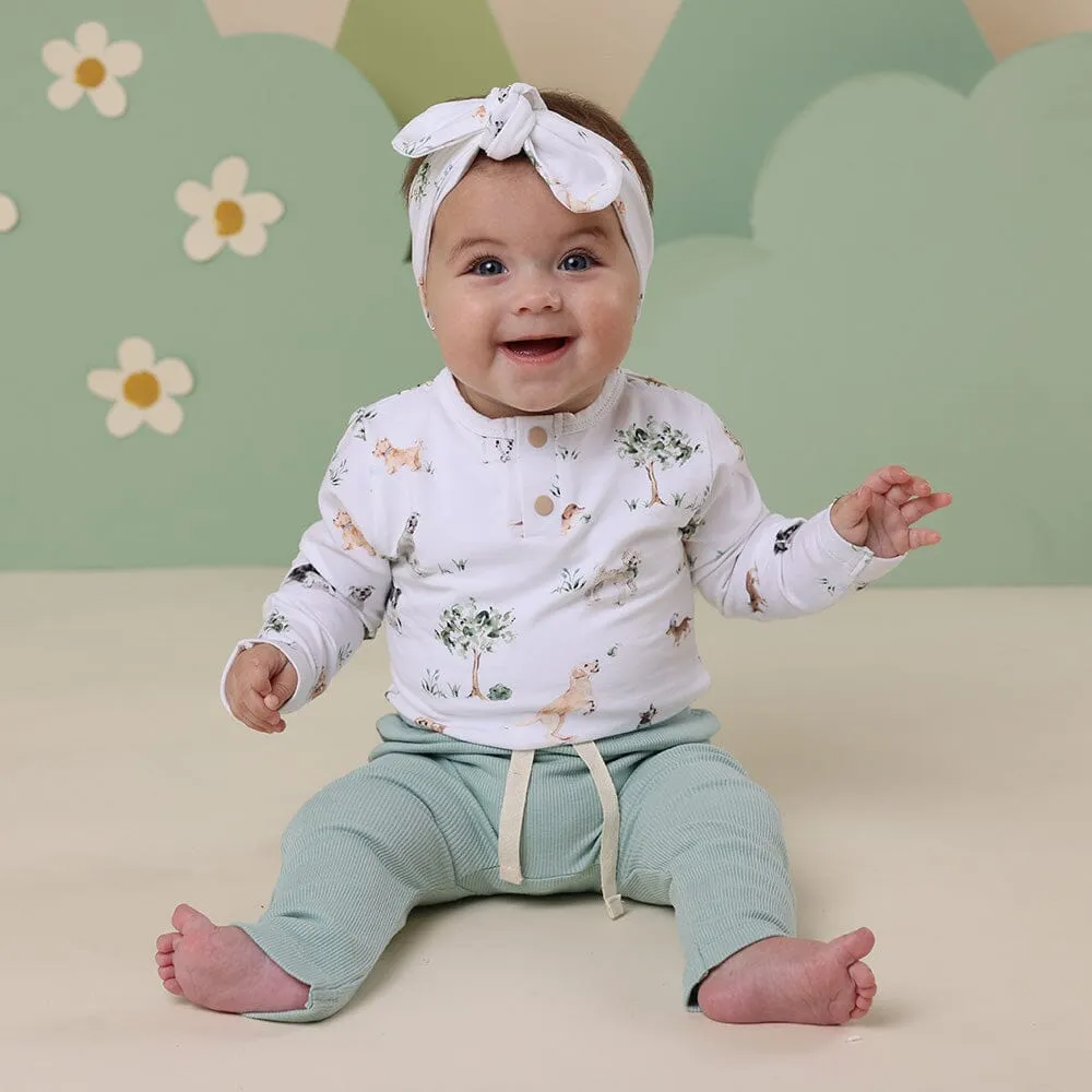 Snuggle Hunny - Organic Long Sleeve Bodysuit | Dog Park