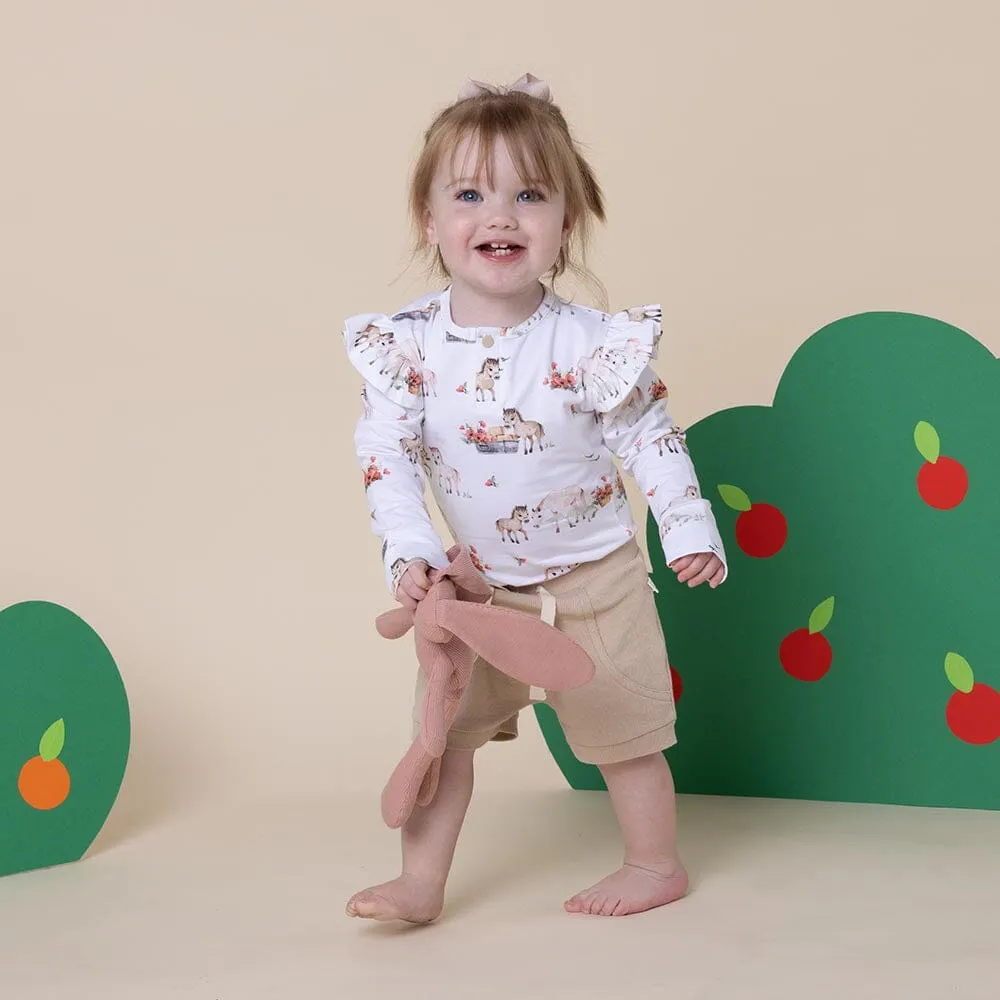 Snuggle Hunny - Organic Long Sleeve Bodysuit - Pony Pals