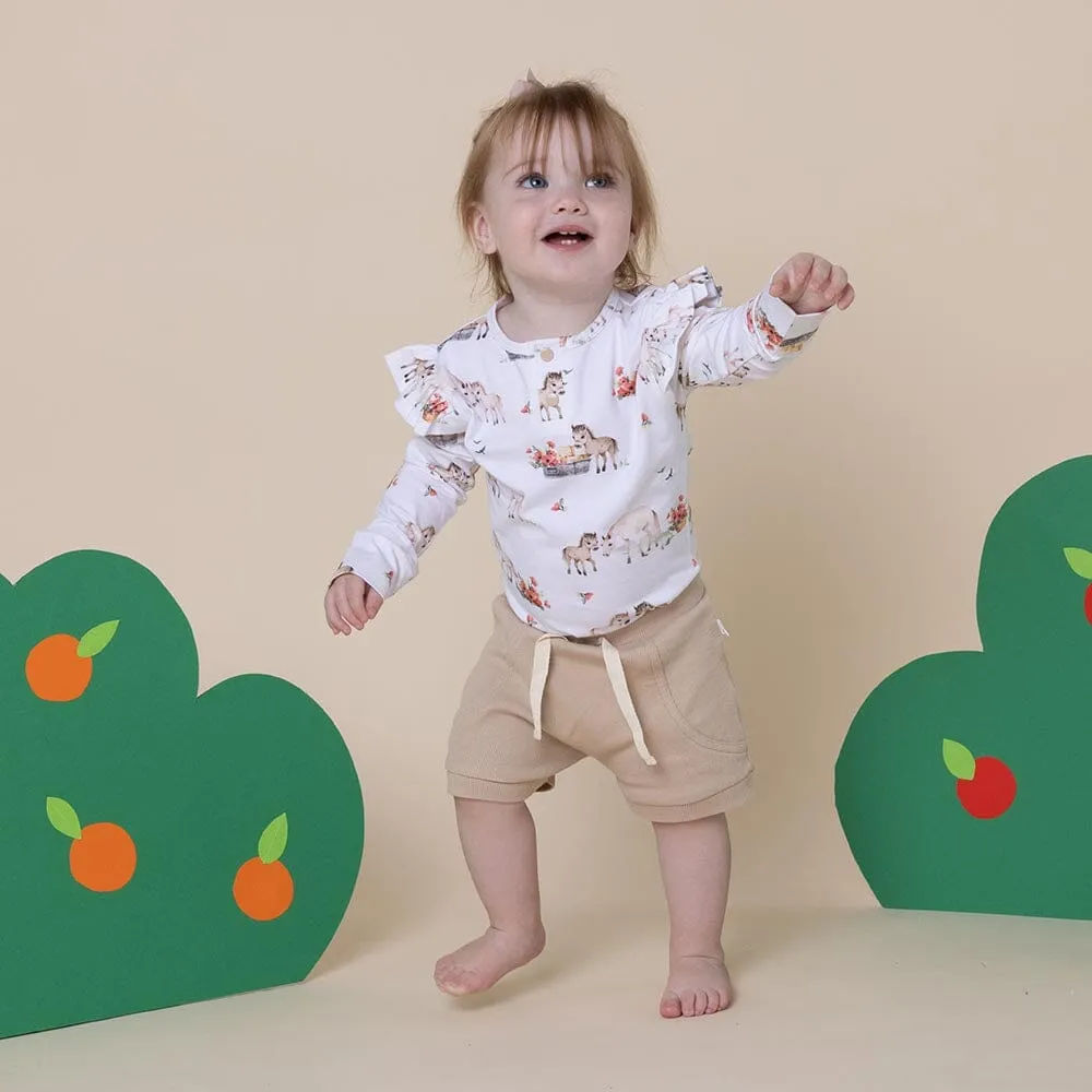 Snuggle Hunny - Organic Long Sleeve Bodysuit - Pony Pals