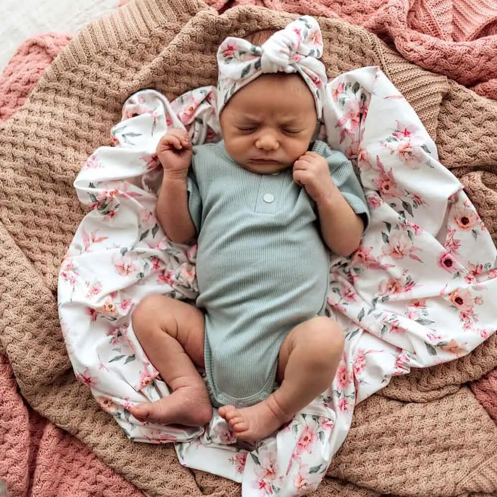 Snuggle Hunny - Organic Short Sleeve Bodysuit - Sage