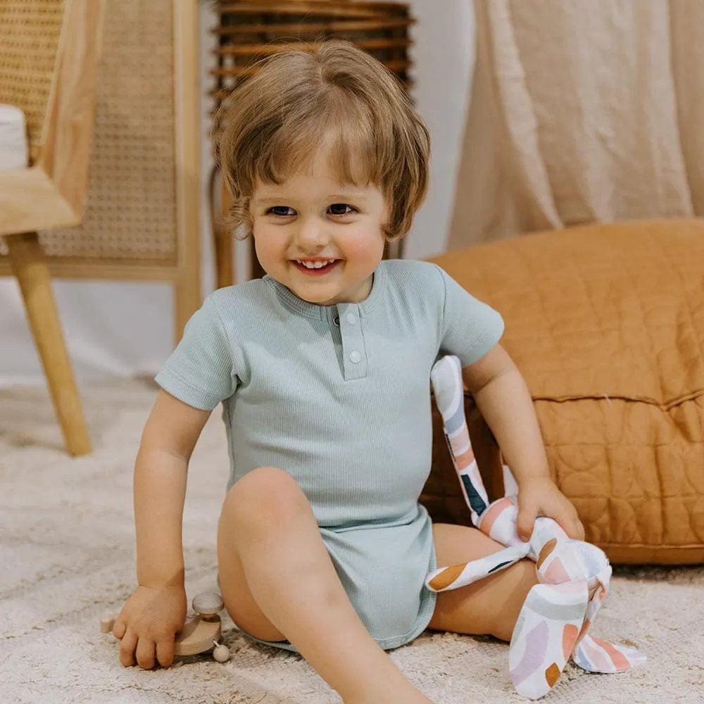 Snuggle Hunny - Organic Short Sleeve Bodysuit - Sage