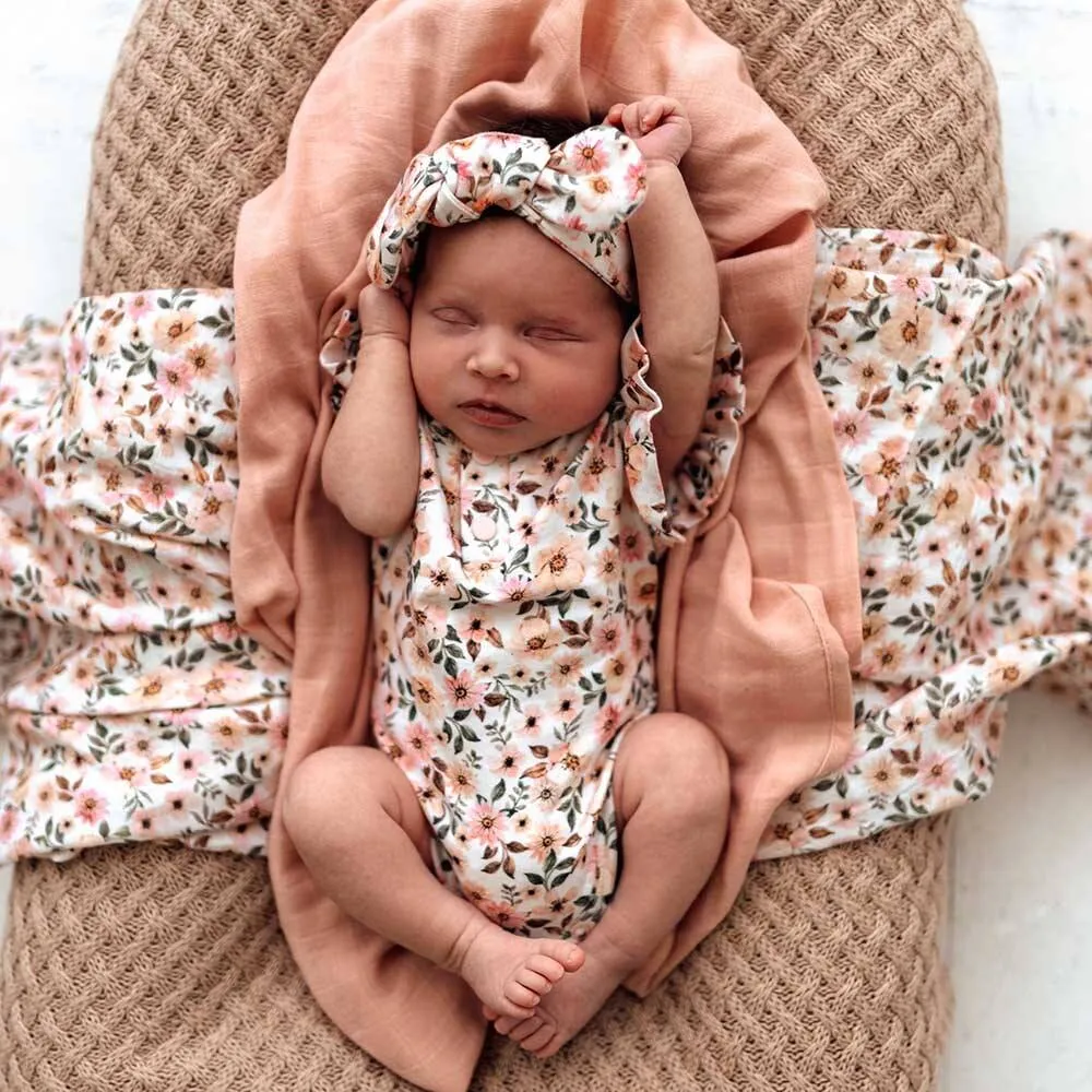 Snuggle Hunny - Organic Short Sleeve Bodysuit - Spring Floral