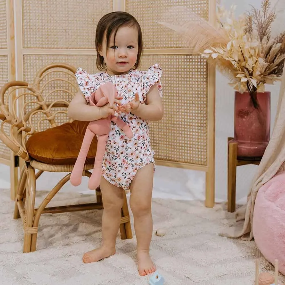 Snuggle Hunny - Organic Short Sleeve Bodysuit - Spring Floral