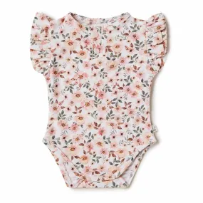 Snuggle Hunny - Organic Short Sleeve Bodysuit - Spring Floral