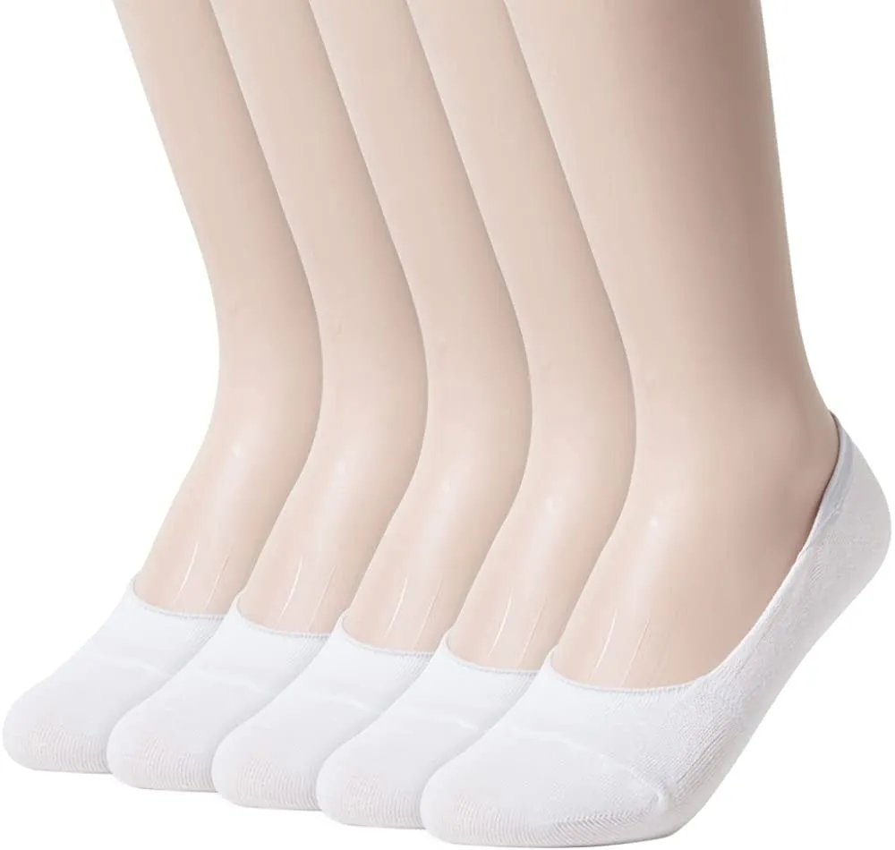 Sockstheway Womens Anti-Slip  Socks, Low Cut Liner Socks, Medium, Set, 5 Pairs