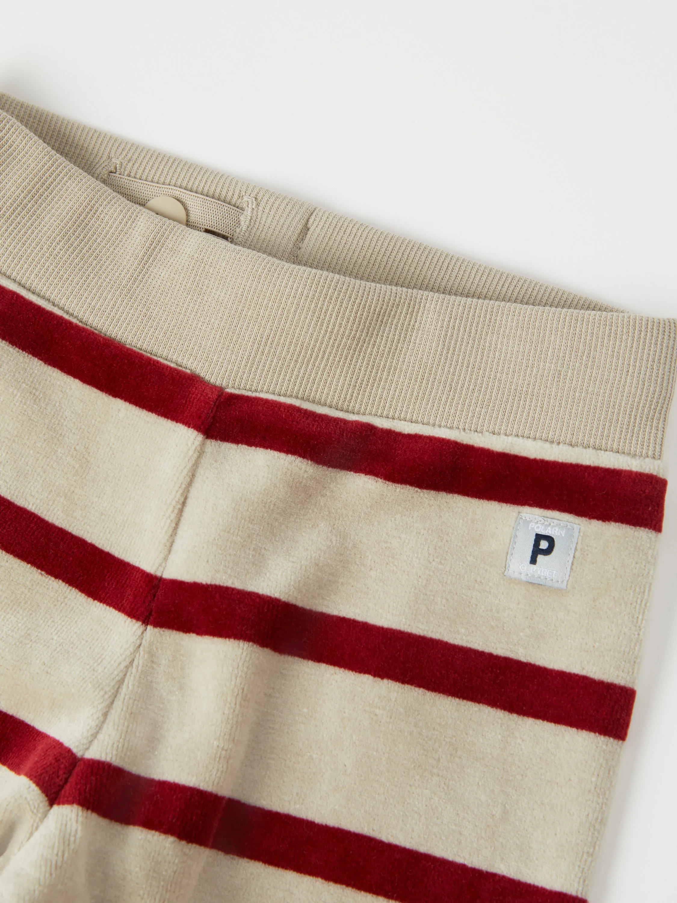 Striped Velour Baby Trousers