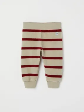 Striped Velour Baby Trousers