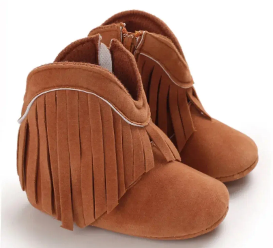 Tassel booties