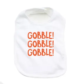 Thanksgiving Gobble Gobble Gobble Soft Cotton Infant Bib