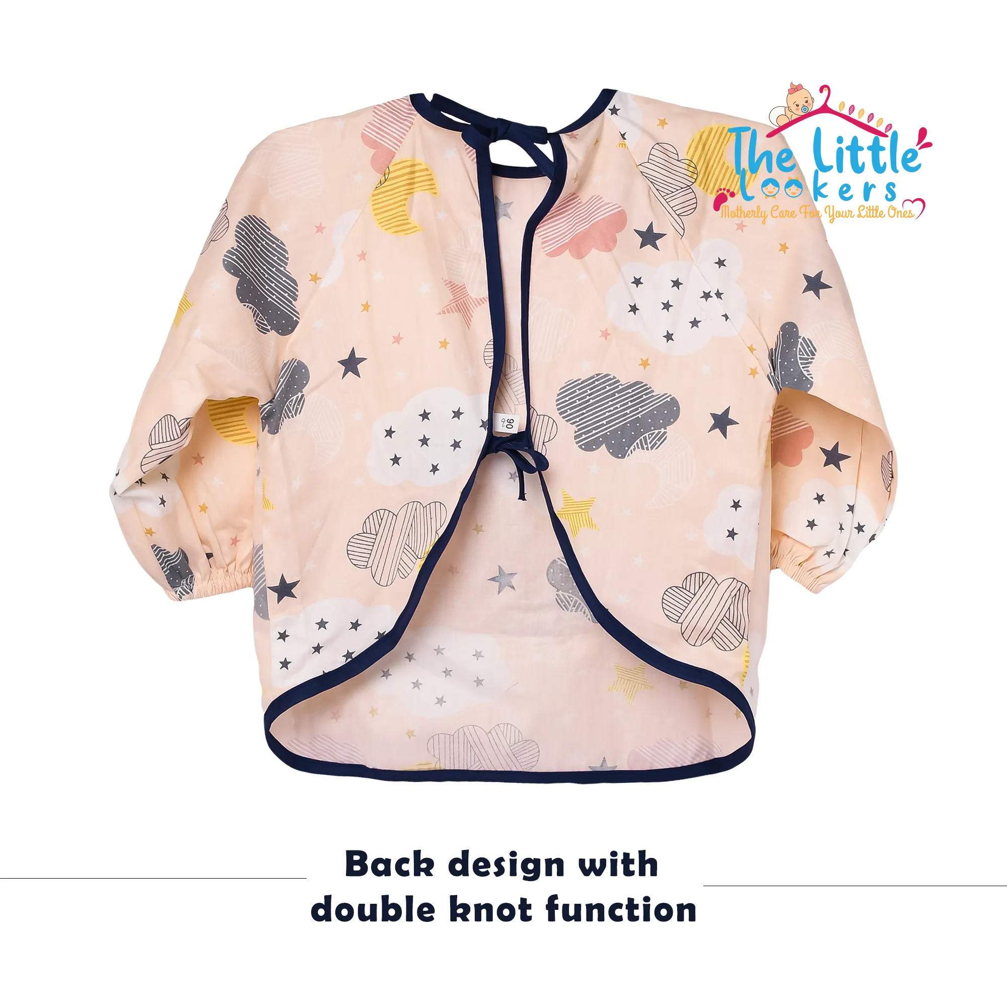 THE LITTLE LOOKERS Baby Bibs with Pocket Long Sleeved Bib for Toddlers, Kids I Washable, Lightweight & Waterproof, Bibs for 6 - 24 Months Baby