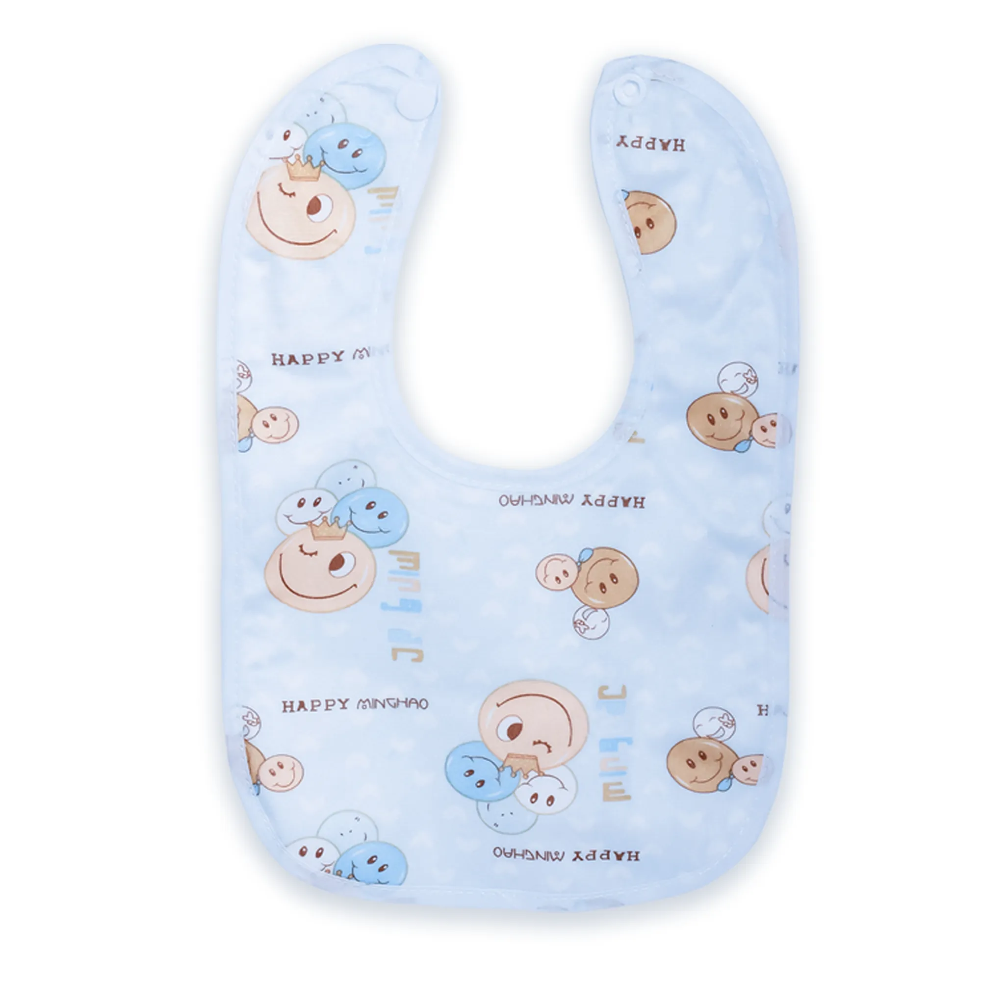 THE LITTLE LOOKERS® Baby Button Bibs/Apron Cute Overall Print with Tich Button| Soft Cotton Fabric with PVC on Back/Quick Absorption & Fast Drying for Babies/Newborns/ Infants