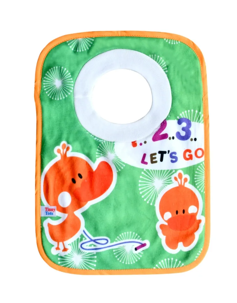 THE LITTLE LOOKERS Soft Terry Cotton Baby Bibs with Comfortable Round Neck for Bottle Feeding & Breast Feeding | Double Layered Skins for Quick Absorption
