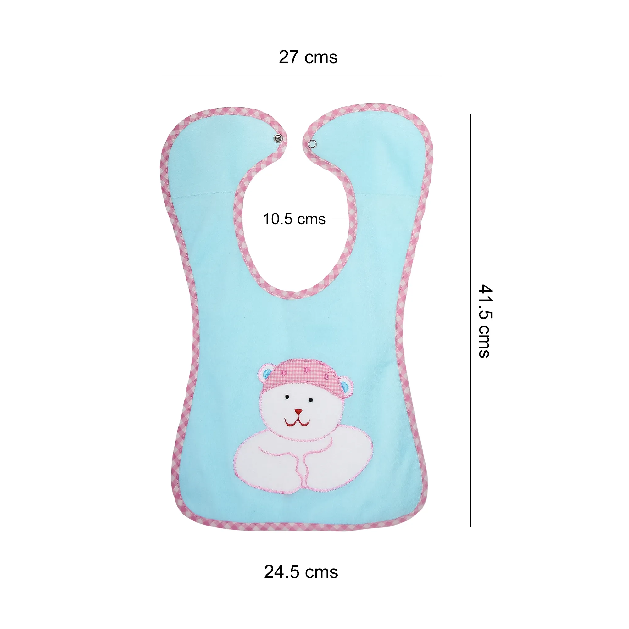 THE LITTLE LOOKERS Terry Cotton Double Layered Baby Bibs/Burp Cloth/Saliva Towel with Comfortable Tich Button Neck for Feeding Babies/Infants/Toddlers
