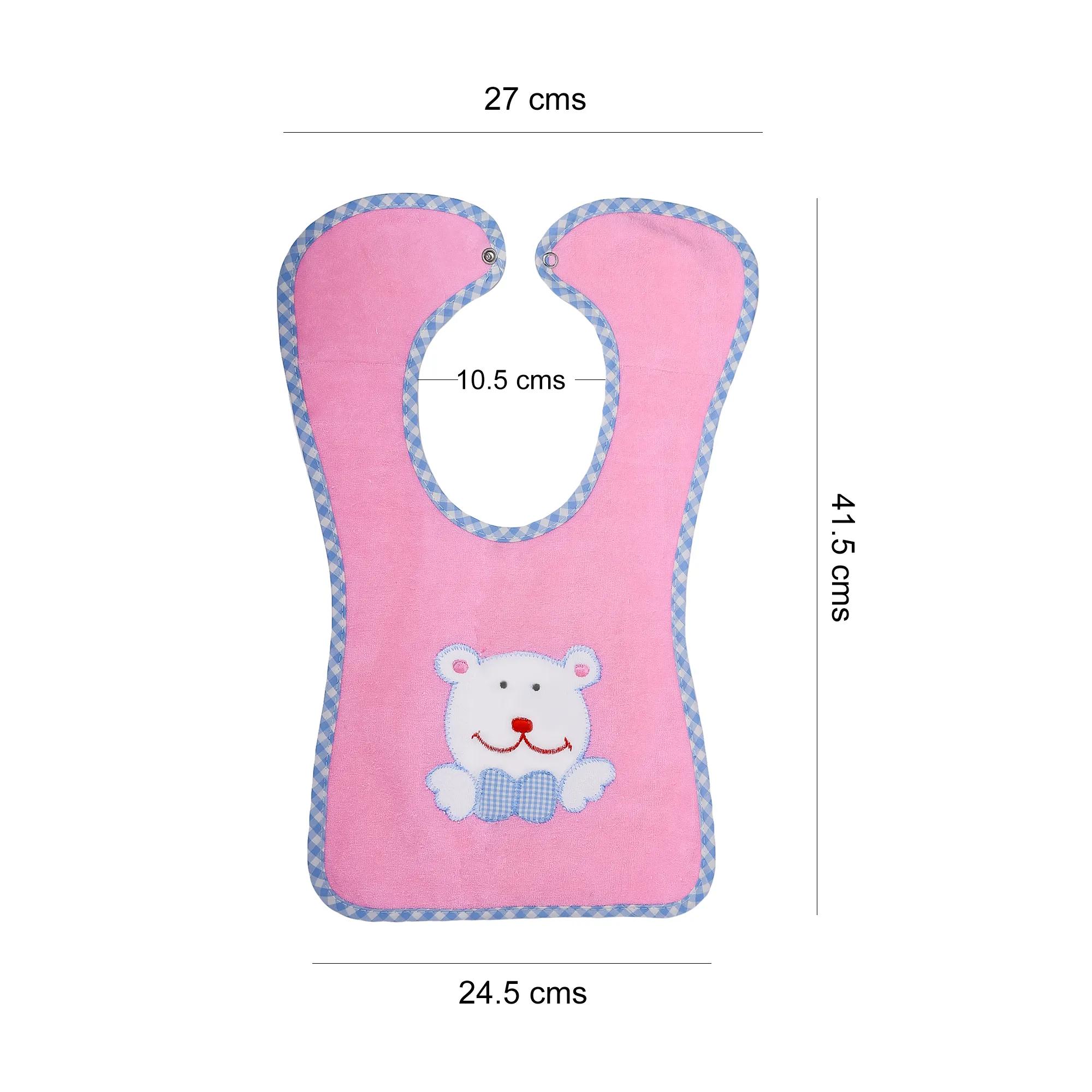 THE LITTLE LOOKERS Terry Cotton Double Layered Baby Bibs/Burp Cloth/Saliva Towel with Comfortable Tich Button Neck for Feeding Babies/Infants/Toddlers