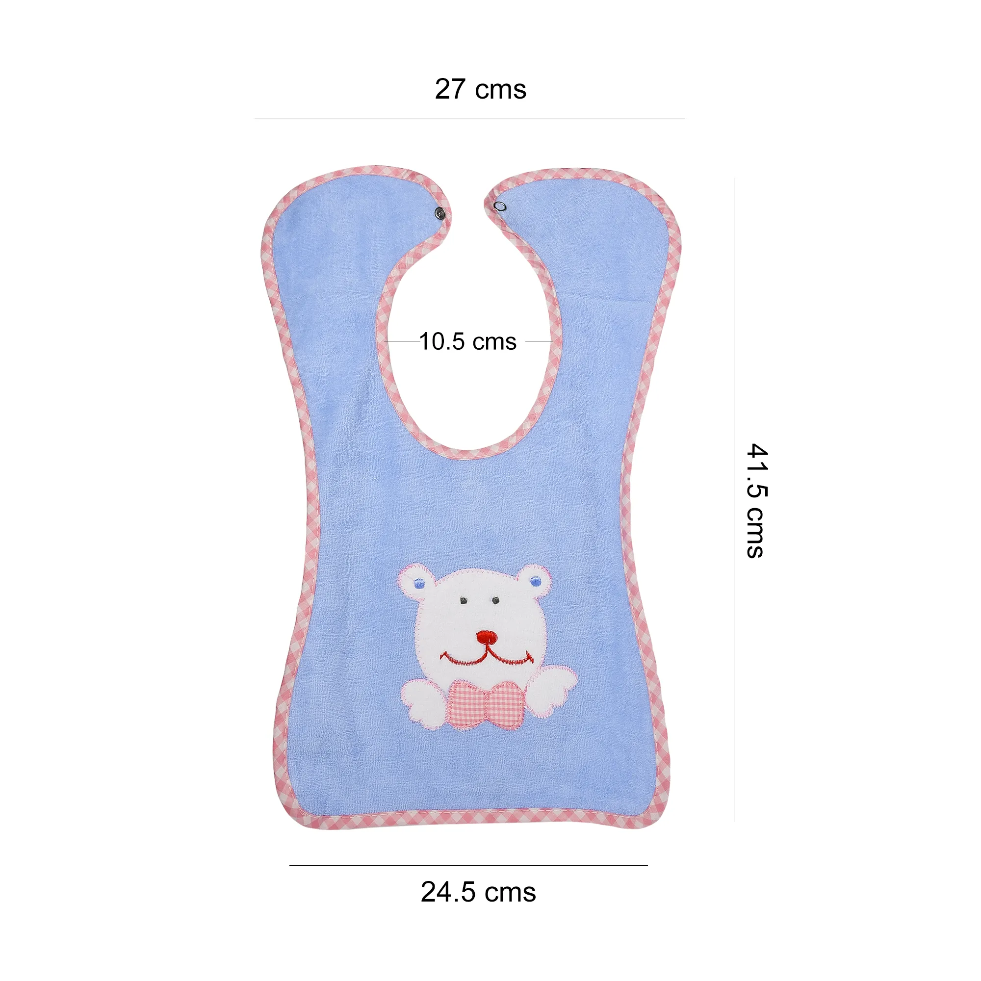 THE LITTLE LOOKERS Terry Cotton Double Layered Baby Bibs/Burp Cloth/Saliva Towel with Comfortable Tich Button Neck for Feeding Babies/Infants/Toddlers
