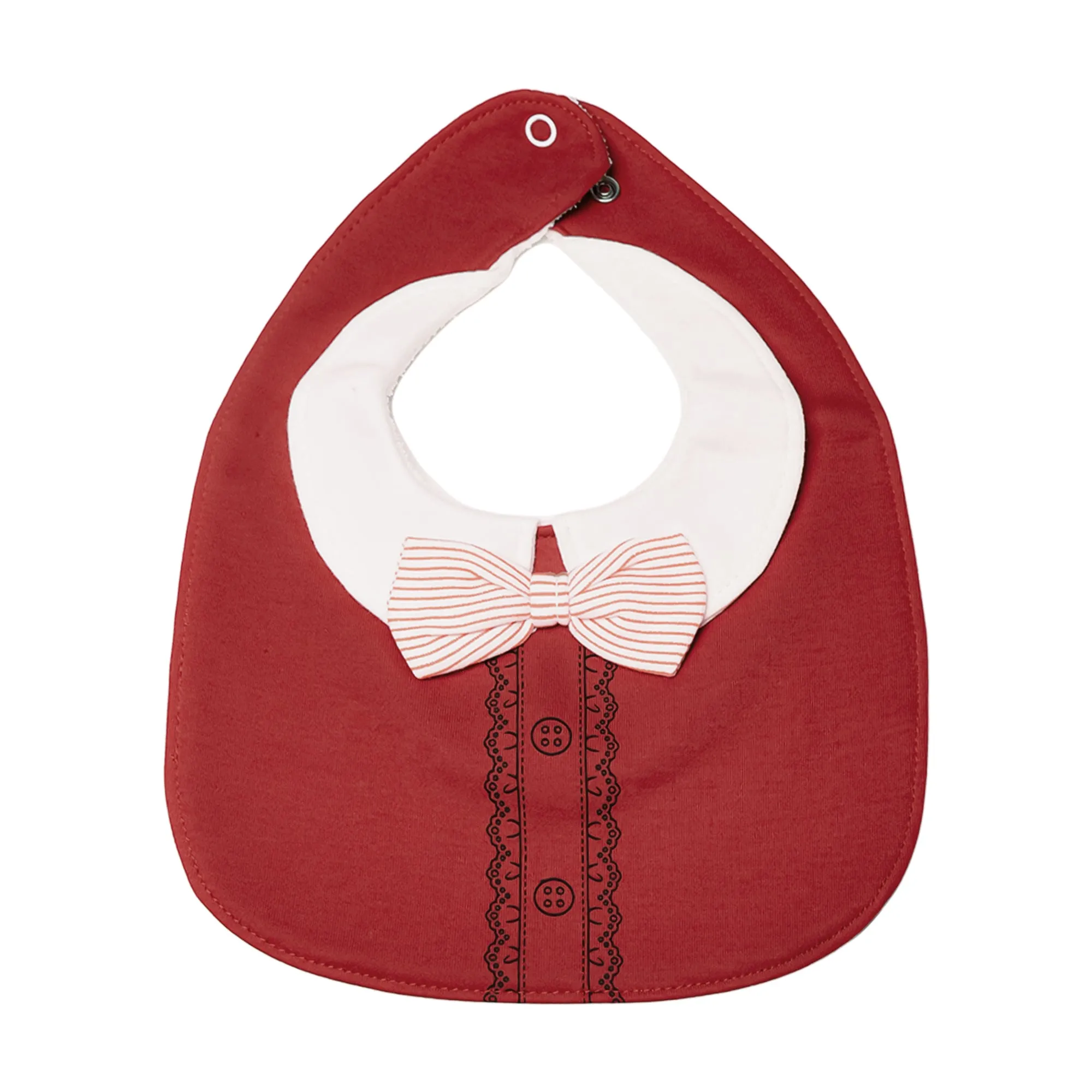 THE LITTLE LOOKERS Unisex Cotton Baby Bibs with Bow Tie for Infants/ Toddlers (3-24 Months)