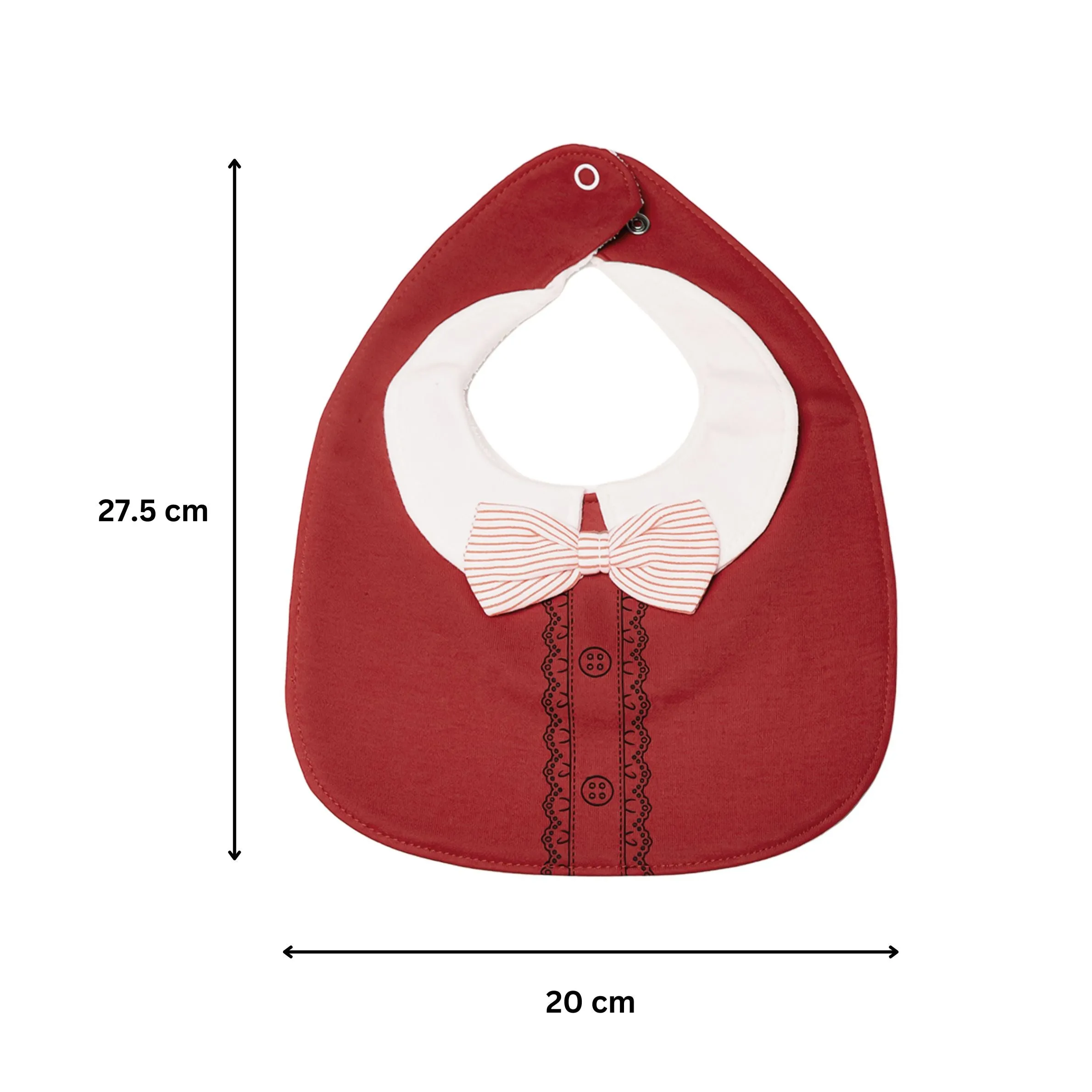 THE LITTLE LOOKERS Unisex Cotton Baby Bibs with Bow Tie for Infants/ Toddlers (3-24 Months)