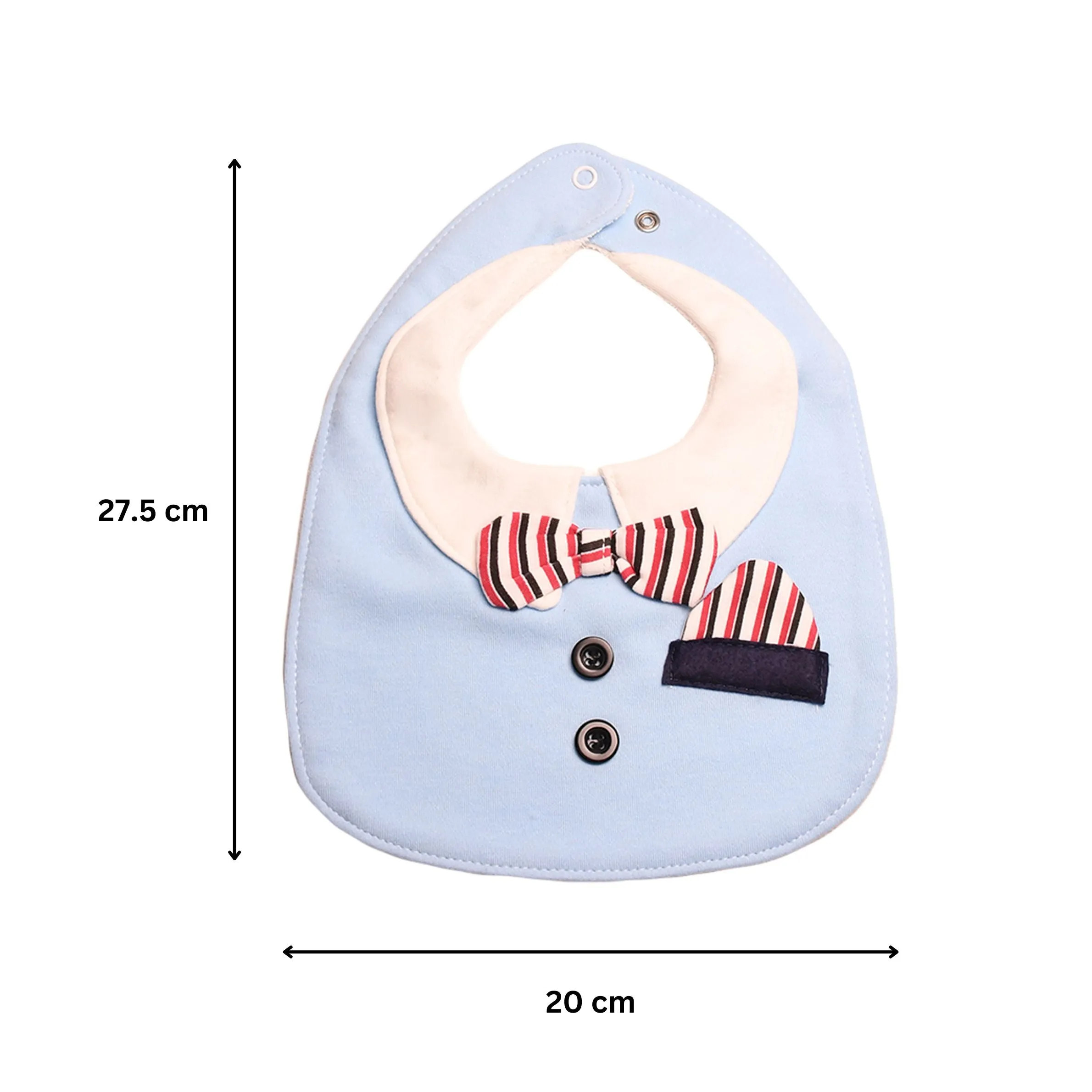 THE LITTLE LOOKERS Unisex Cotton Baby Bibs with Bow Tie for Infants/ Toddlers (3-24 Months)