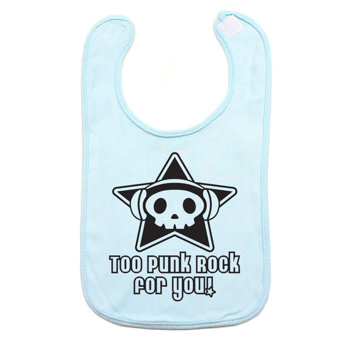 Too Punk Rock For You Skull Unisex Newborn Baby Soft Cotton Bib