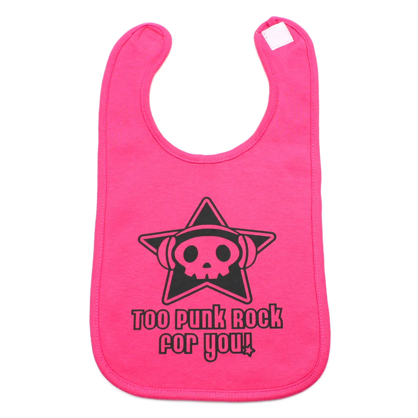 Too Punk Rock For You Skull Unisex Newborn Baby Soft Cotton Bib