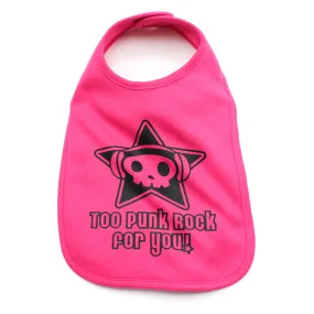 Too Punk Rock For You Skull Unisex Newborn Baby Soft Cotton Bib