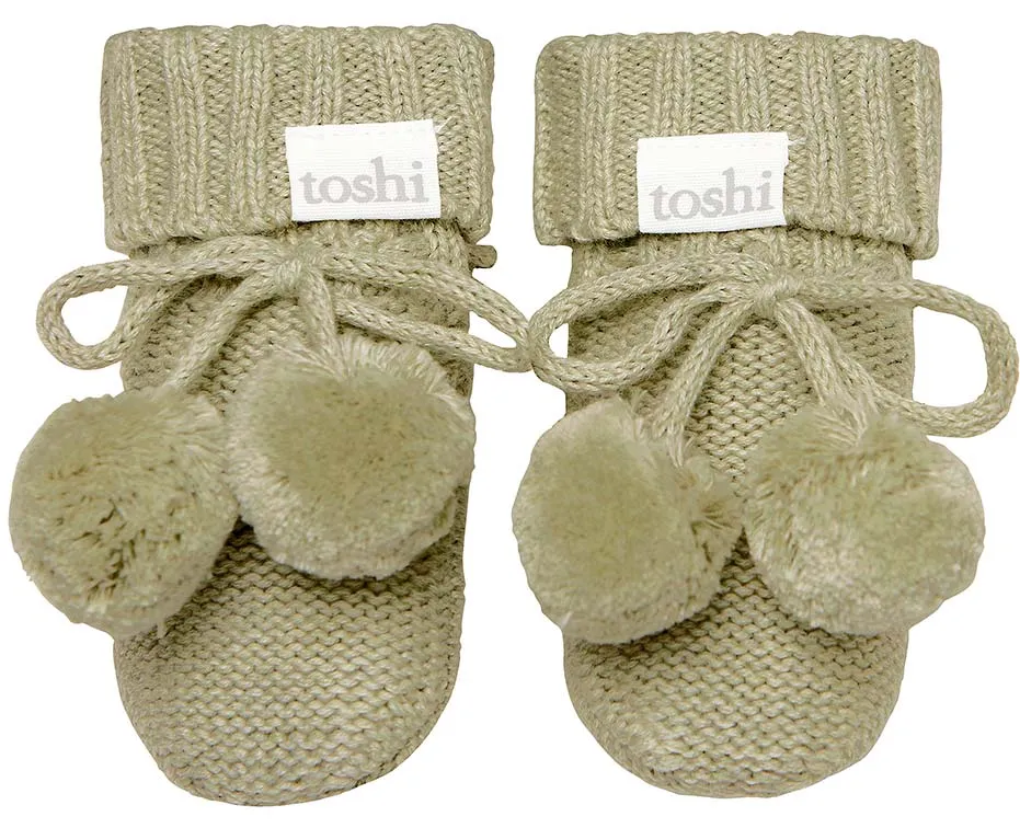 Toshi Organic Booties Marley - Olive