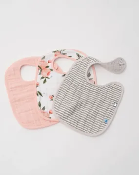 Watercolor Roses Classic Bib 3 pack