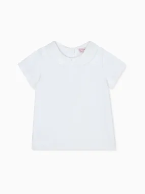 White Milo Cotton Baby Top