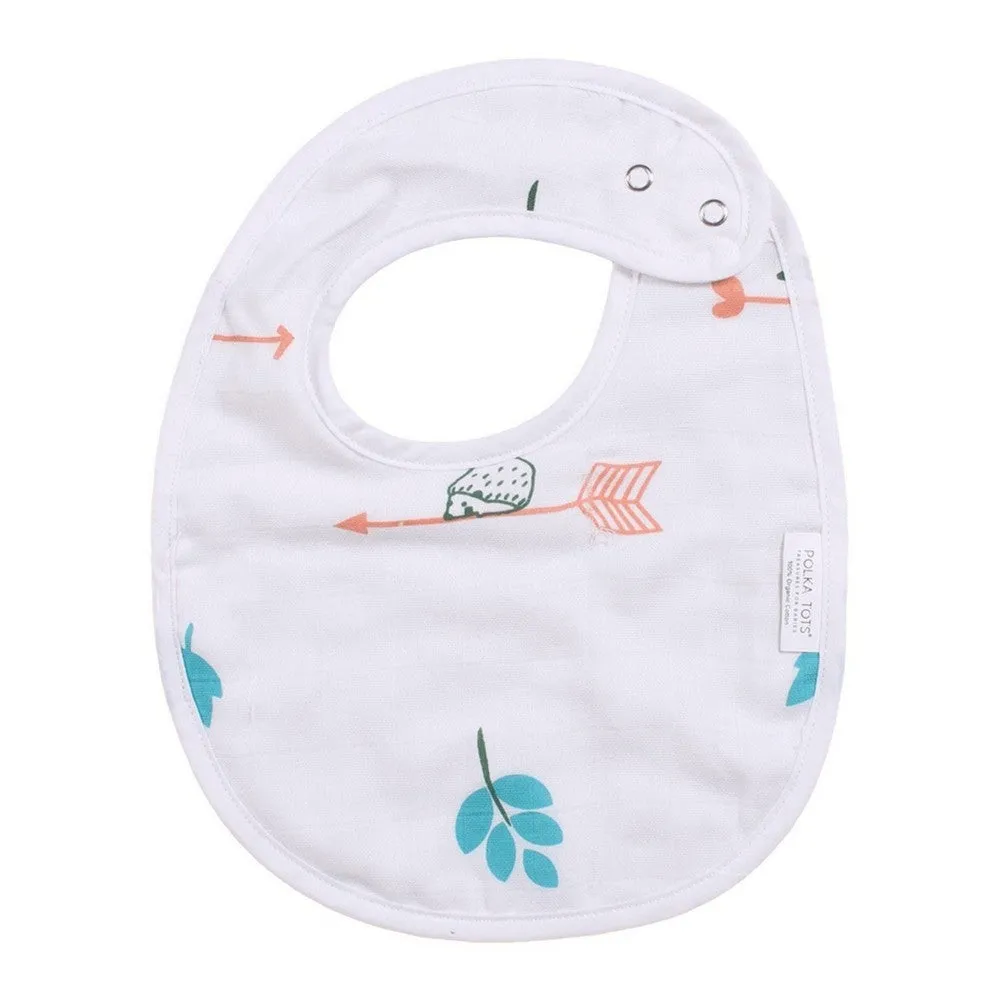 White Multi Printed Muslin Bibs-Pack of 3