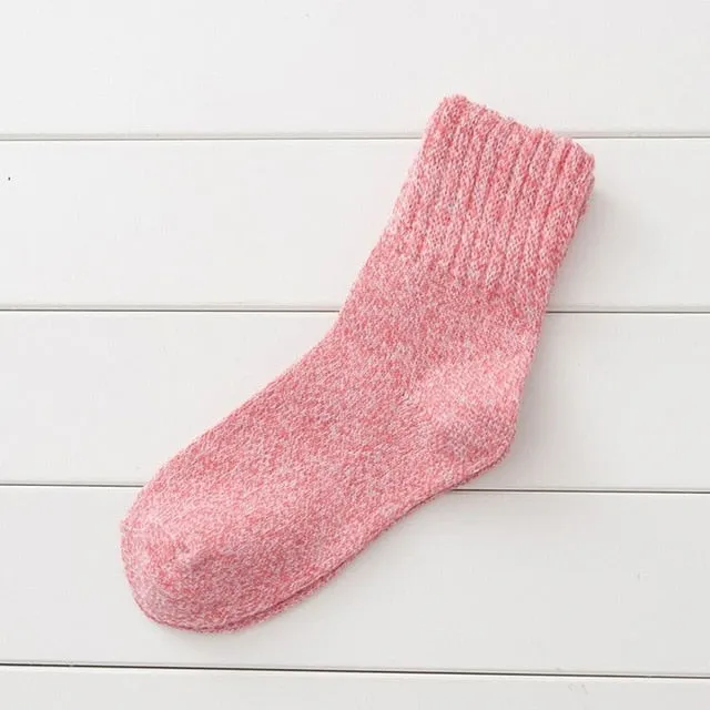 Women's Classic Simple Wool Crew Socks Clearance