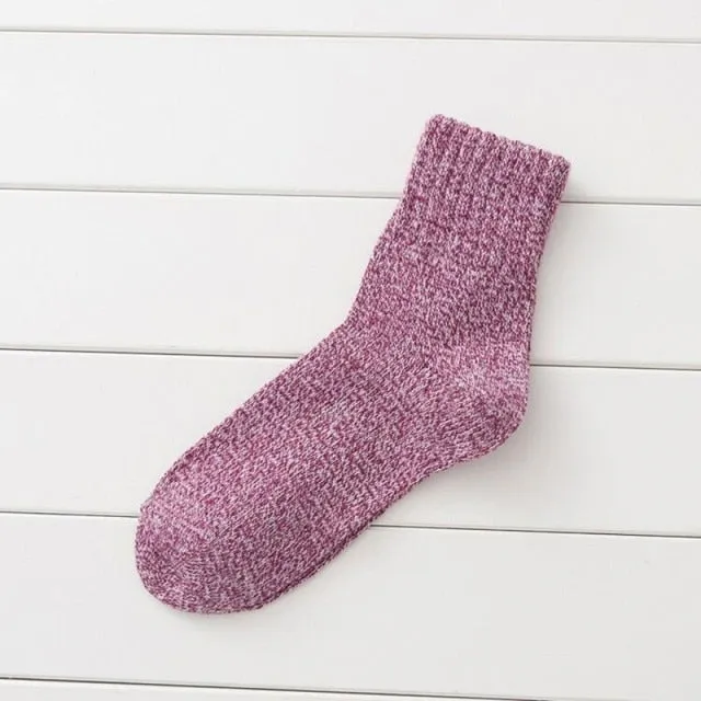 Women's Classic Simple Wool Crew Socks Clearance