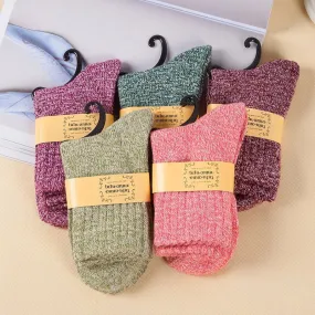 Women's Classic Simple Wool Crew Socks Clearance