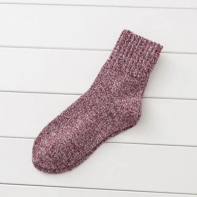 Women's Classic Simple Wool Crew Socks Clearance